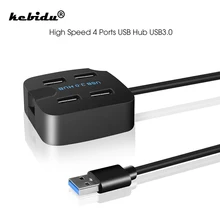 Kebidu 5 Гбит/с высокоскоростной мини 4 порта USB3.0 концентратор разветвитель для настольного ноутбука с подставкой держатель USB 2,0 концентратор для телефона планшета ПК