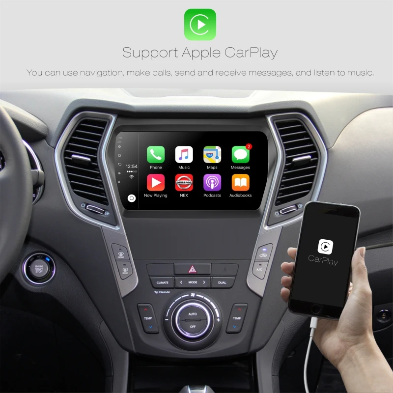 Flash Deal Android 9.0 Car Radio Multimedia Video Player Navigation GPS For Hyundai Santa Fe 3 Grand ix45 2013-2017 caplay android auto 4