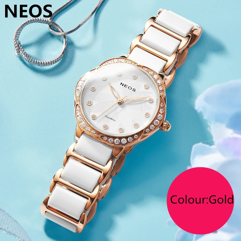 

NEOS Ceramic Simple Temperament Ladies Watch Fashion Waterproof Authentic Women's Watch