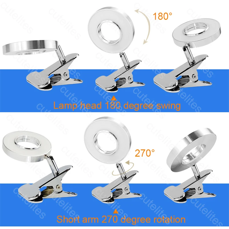  LED Desk Lamp with Clamp Dimmable Reading Light Eye-Care USB Table Lamp LED Bedside Lamp Baby Night - 4000045103530