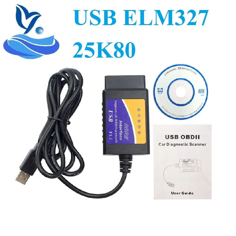 ELM327 USB FTDI HS CAN и MS V1.5 OBD2 Диагностический кабель PIC18F25K80 чип ELM 327 оборудование 1 5 Bluetooth|