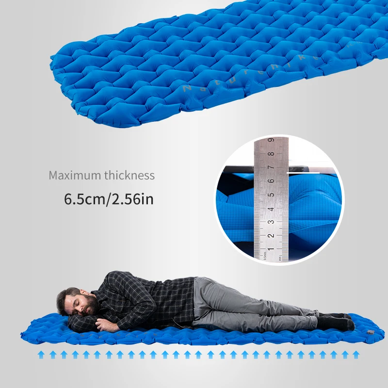 Naturehike Sleeping Pad Single Person Nylon TPU Inflatable Mattress Camping Mat Lightweight Waterproof Air Mattress Portable Mat