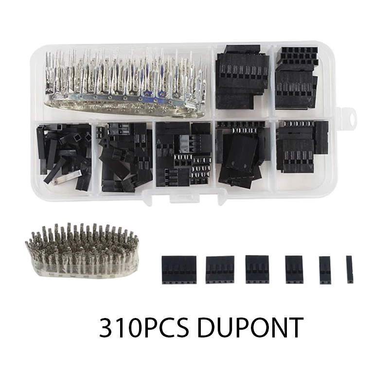 310x 2.54mm Male+Female Jumper Connectors /& Pins1 2 3 4 5 6 8 way Dupont