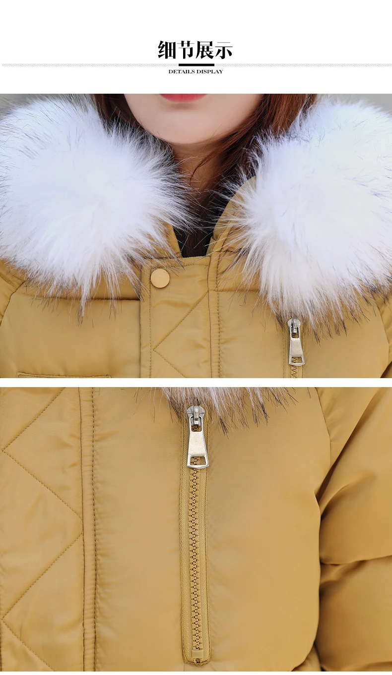 Fake raccoon fur collar parka down cotton jacket Winter Jacket Women thick Snow Wear Coat Lady Clothing Female Jackets Parkas