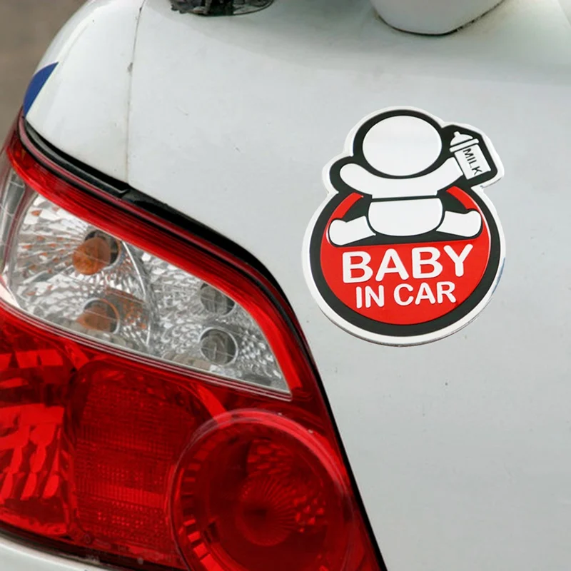 

Baby In Car Style 3D Reflective Car Auto Window Sticker Safety Warning Decal Vinyl Waterproof Sticker Car Exterior Trim