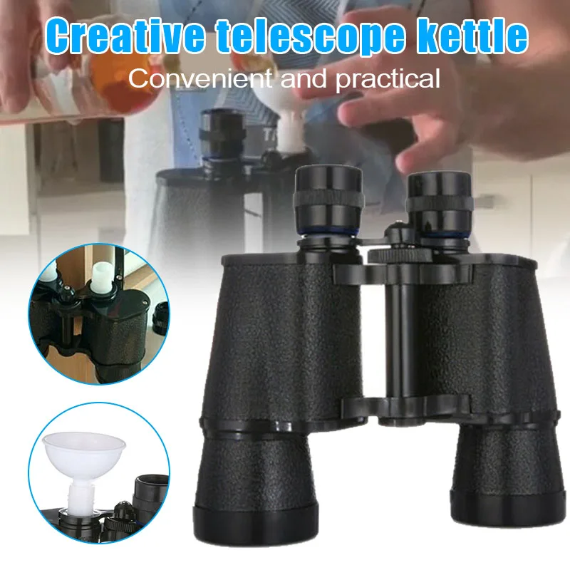 Binocular Shape Water Bottle Drink Flask Two Sided Holds Secret Liquor Gag ASD88