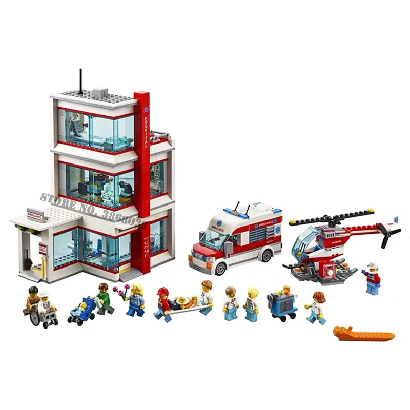 

IN STOCK City hospital series building blocks Model Building-Blocks Toys Compatible lepines City 60204