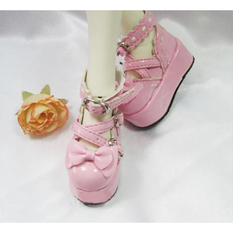 BJD обувь 1/4 1/3 кукольная обувь на высокой платформе с бантом для 1/3 1/4 BJD кукольные туфли кукольные аксессуары кукольная кожаная обувь