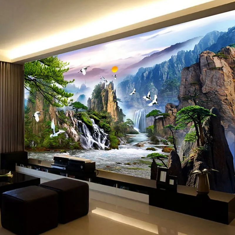 

QIANZEHUI,DIY Diamond Embroidery,Round Diamond Flowing water and wealth rhinestone Diamond painting cross stitch,needlework