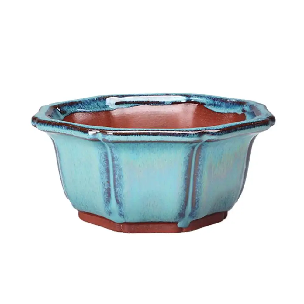 Chinese Style Bonsai Pots Breathable Stoneware Bonsai Pots With Holes Chinese Style Training Flowerpot Ceramic Crafts flower pot plant pot
