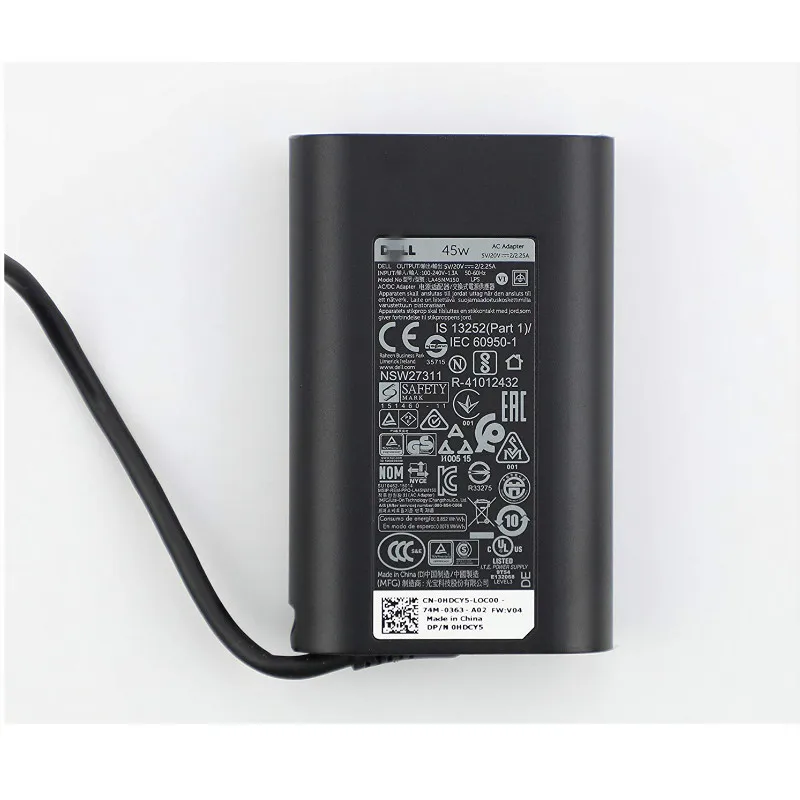 Универсальный USB C Тип C Ноутбук Ac адаптер питания для Dell XPS 13 9365 9370, Latitude 7275 7370