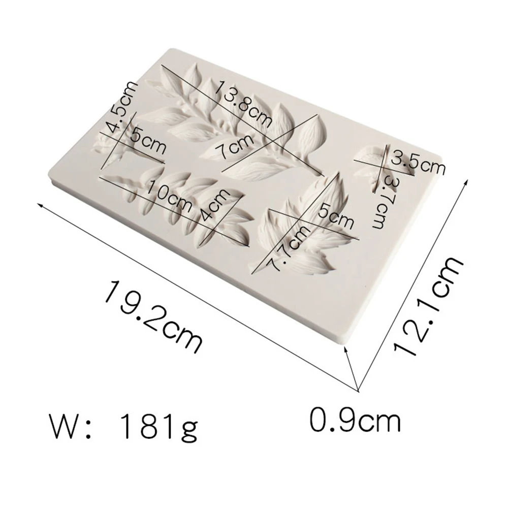 3D DIY Leaf silicone Sugarcraft mold fondant mold cake decorating tools chocolate gumpaste mold Polymer Clay Cake Mould Tools