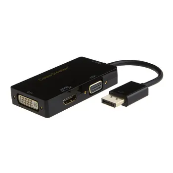 

Displayport to HDMI/DVI/VGA Adapter, 3-in-1 DP Adapter, Support 4K 2K Resolution for HDMI Port, Black