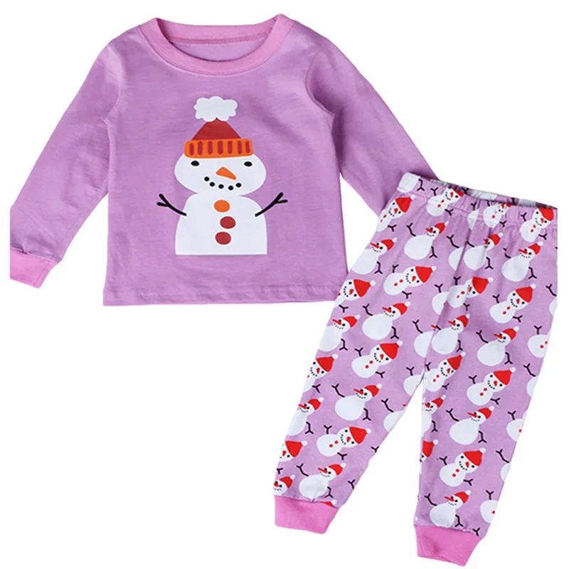 Осенние пижамные комплекты для малышей, милая повседневная одежда для сна с длинными рукавами и рисунком фламинго для девочек, комплект детской одежды из хлопка - Цвет: 806859