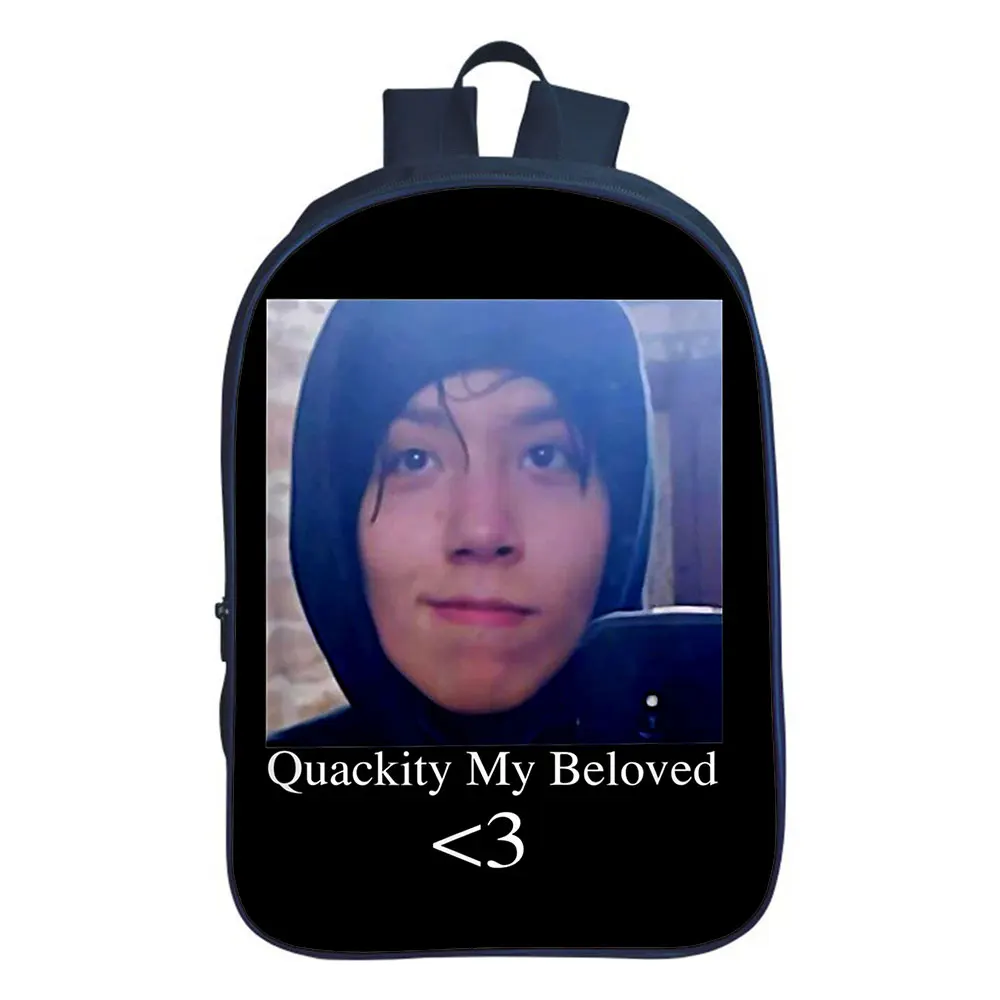 Quackity My Beloved luggage backpack boys girls bag Double-layer backpack teen schoolbag Unisex Mochila 16 Inches Bag