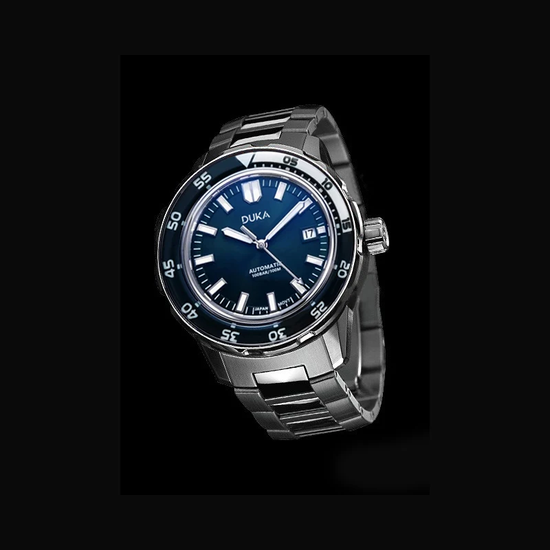 2021 New DUKA Wrist Watch Brand luxury Automatic watch for men mechanical watch men NH35 ceramics Bezel 100m Steel Diver Watch