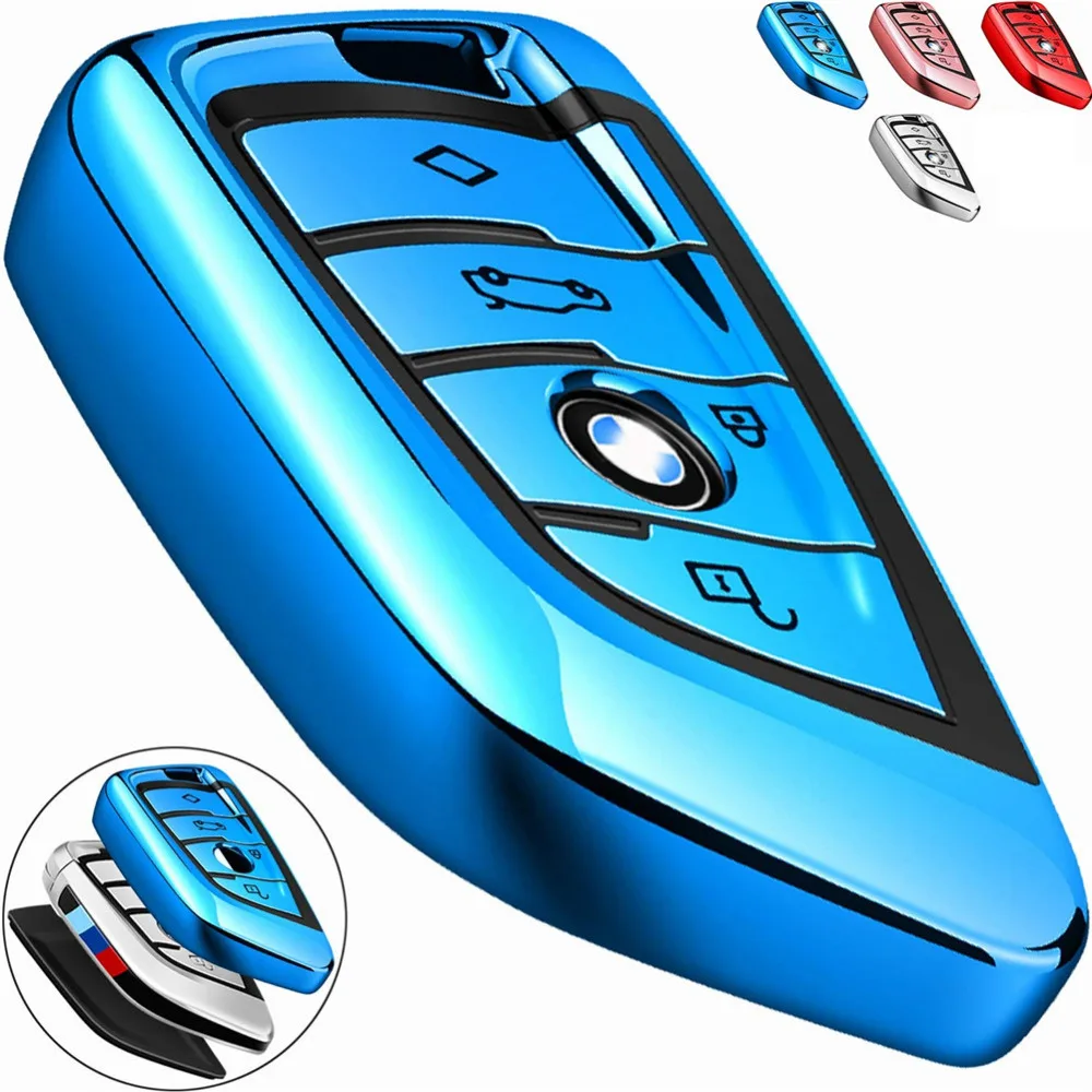 Rush Sale! For BMW Key fob Cover, Key Fob Case for BMW 2 5 6 7 Series X1 X2 X3 X5 X6 Premium Soft TPU Anti-dust Full Protection