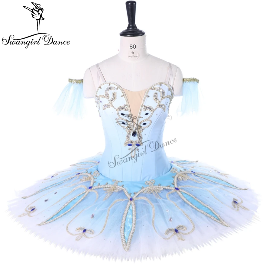 Gradient Blue Bird variation Classical Professional Ballet Tutu Adult performance pacake tutu for girls BT9262