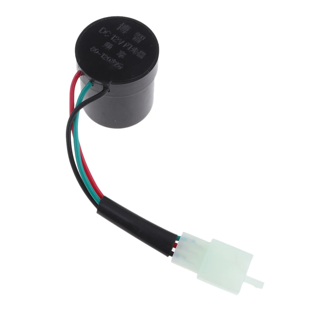 Turn Signal Relay Flasher Round 12V 3 Wire For Scooter Motorcycle