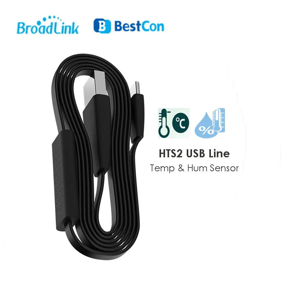 Датчик влажности Broadlink Bestcon HTS2 работает с RM4 mini/RM4 Pro датчиком температуры и для