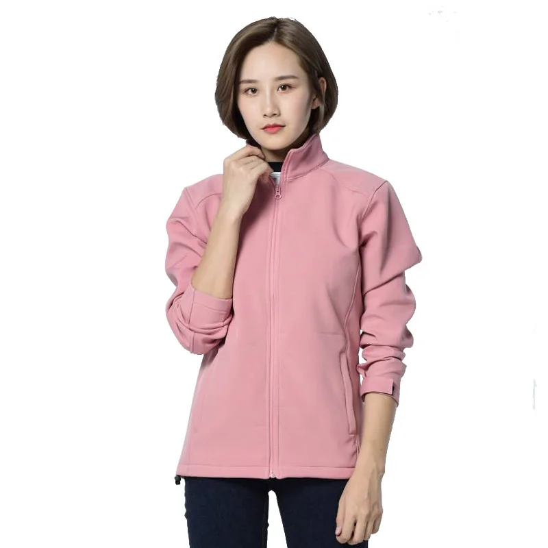 Female-Pink Мужская и женская модная походная куртка, Весенняя и летняя Однотонная легкая спортивная куртка, пара, уличная мягкая куртка - Цвет: Female-Pink