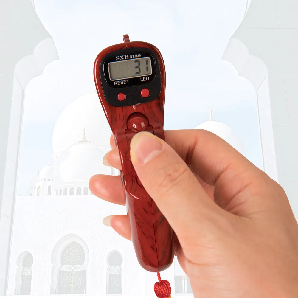Hand Tally Counter Electronic Counter Electronics Tasbeeh digital tally counter LED easy resettable SXH5136 Original Digital Rosary