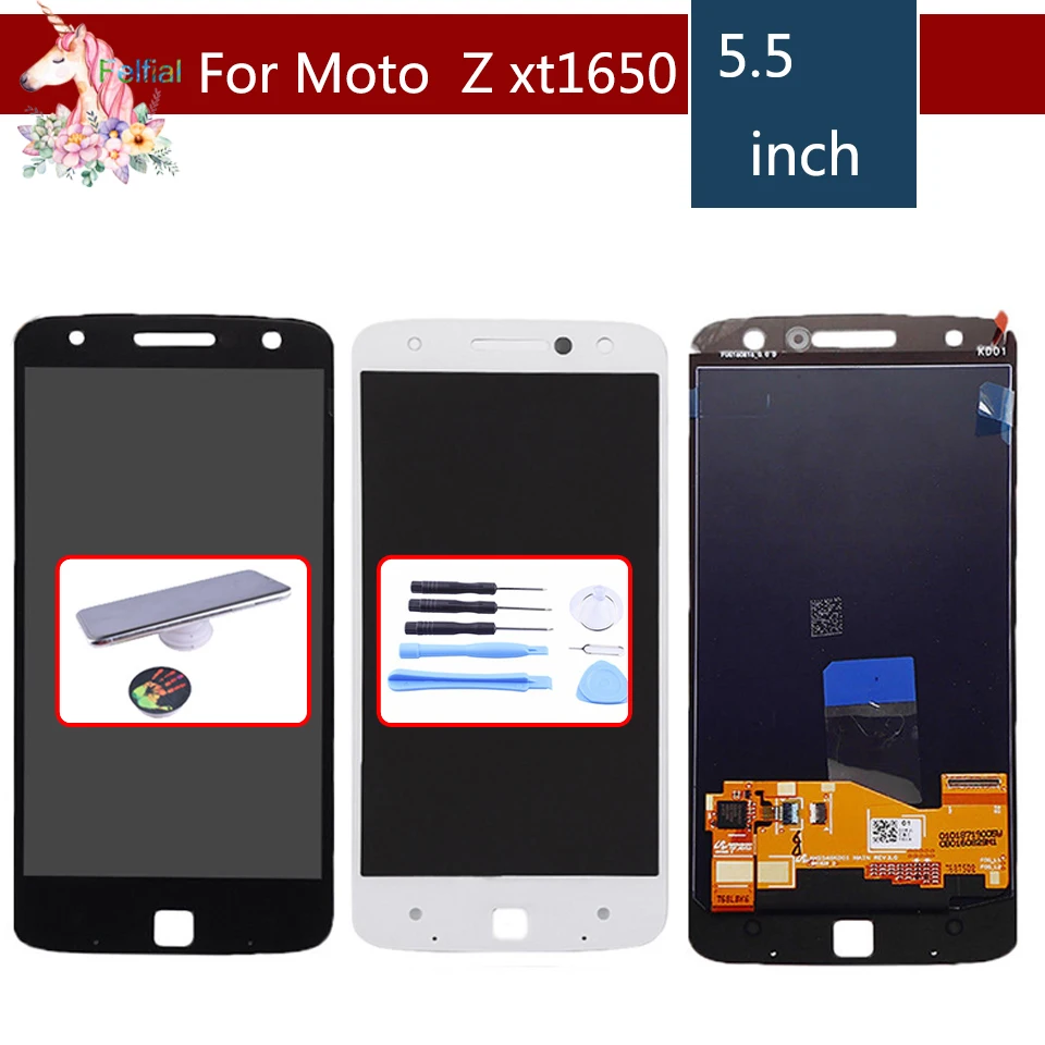 5 &quotдля Motorola Moto Z XT1650 XT1650-03 ЖК-дисплей сенсорный экран дигитайзер датчик полная