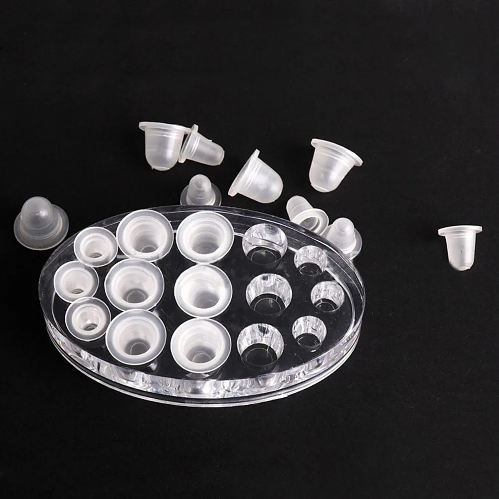 100/500Pcs Soft Silicone Microblading Tattoo Ink Cup Cap Pigment Holder Container S/L for Permanent Makeup Tattoo Accessories