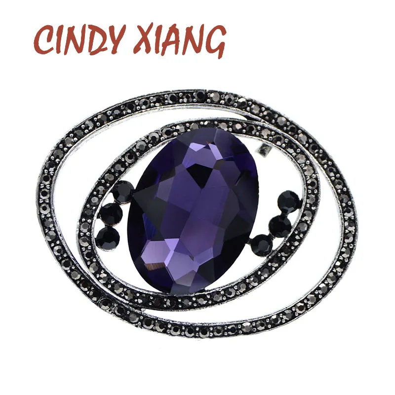 Женская Винтажная брошь CINDY XIANG красивая блестящая с кристаллами ювелирное