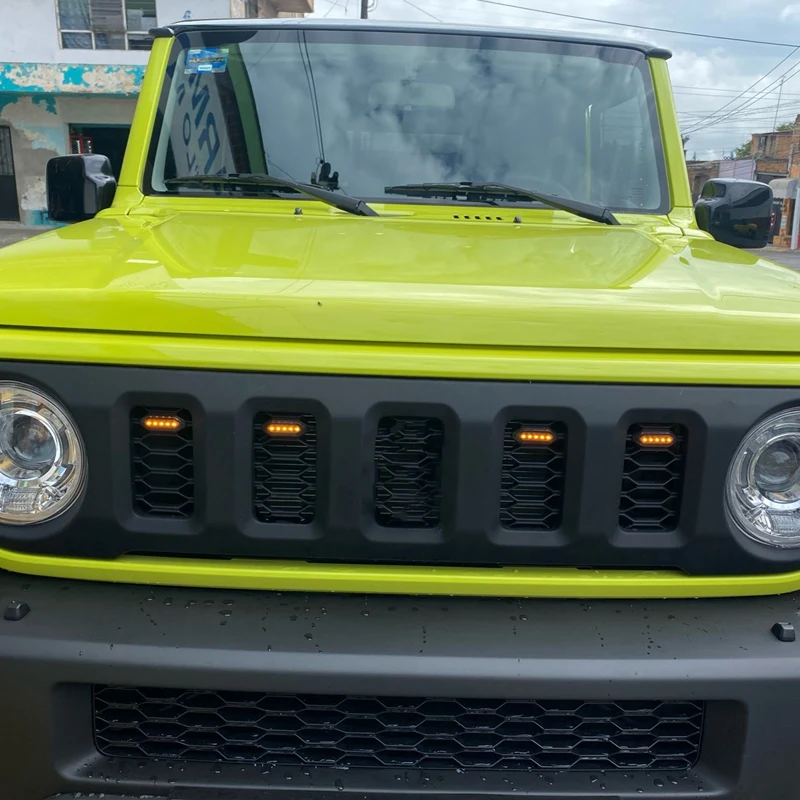 Car Accessories LED Front Grille Lights White Amber Light External Grille Lamps for Suzuki Jimny JB64 JB74 car accessories auto accessories