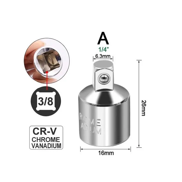Citop Convertisseur De Joint De Cle A Cliquet Adaptateur De Cle A Cliquet En Acier Au Chrome Vanadium Adaptateur De Douille D Entrainement 1 4 3 8 1 2 Aliexpress