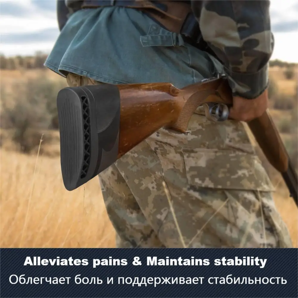 Recoil Reducing Pad Gun Accessories Hunting Rifle Recoil Rubber er Pad Shotgun Buttstock Recoil Shock Absorption Cushion Airsoft Shooting Extension Buttpads