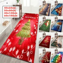 WUJIE 3D печать противоскользящие рождественские коврики для гостиной Дед Мороз мягкий коврик напольный коврик Домашний Декор кухонный коврик напольный коврик
