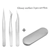 Custom Eyelash Tweezers Anti-static Pincet Eyelash Extension Tweezer 100% Closure Makeup Tool for Classic Easy Fan Russian Lash 3
