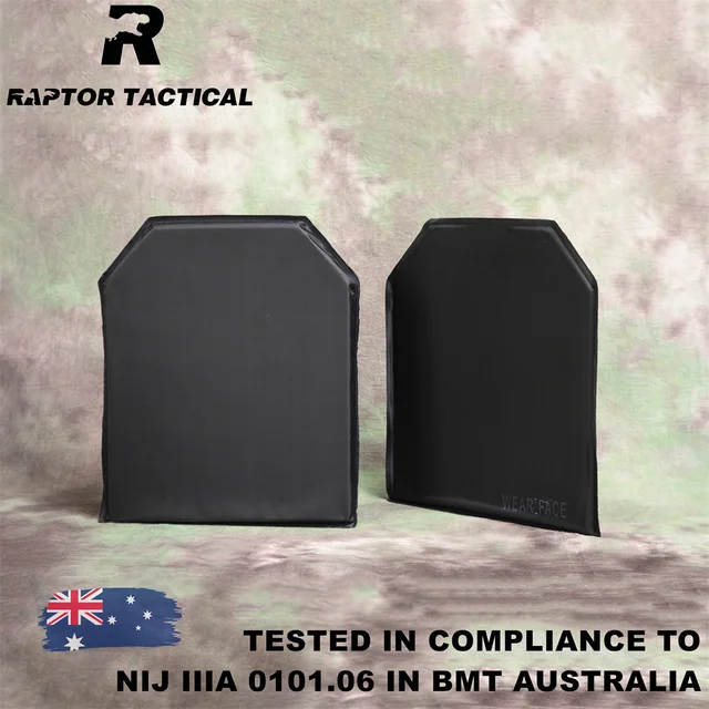 BulletProof Plate NIJ Level IIIA 3A 0101.06 10"x12" UHMWPE Or Aramid Soft Ballistic Panel Two Pieces - Raptor Tactical 3