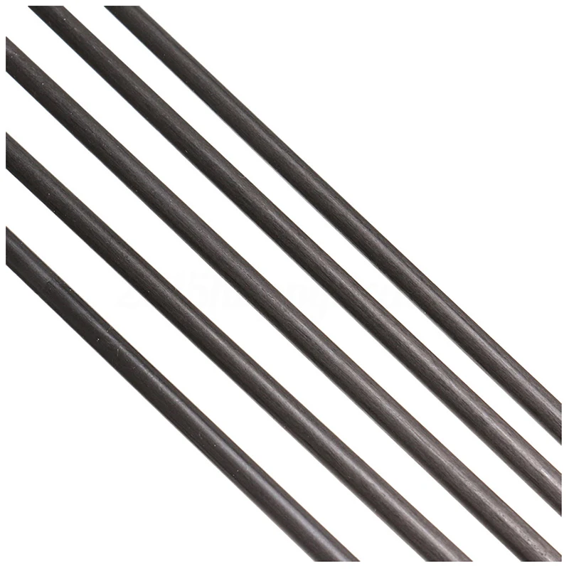 5Pcs 4mm Black Carbon Fibre Rods Rod 500mm Long For Sand-Table RC Airplane DIY