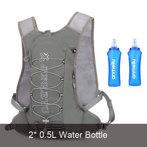 bag and 1L Легкий женский рюкзак для бега, водонепроницаемый, дышащий, для велоспорта, для бега по пересеченной местности, для марафона, сумка для воды, рюкзак, 420 г - Цвет: bag and 1L