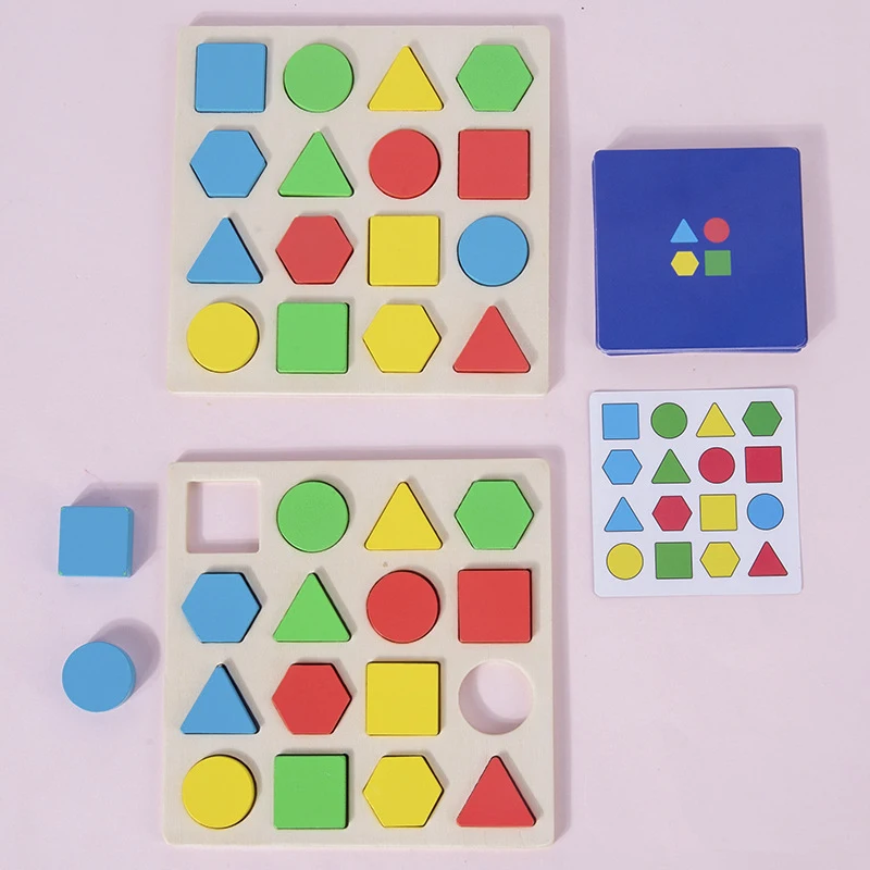 Montessori lógica puzzlezs cor forma brinquedos geométrico tangram sombra  combinando pensando jogos matemática brinquedos educativos para