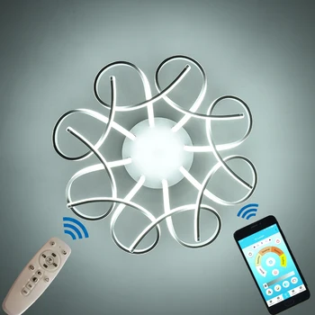 

APP control Simple Acrylic Modern Chandelier Ceiling Lights For Home Living Room Bedroom Kitchen plafonniers led indoor lighting