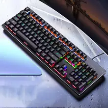 

Wired Gaming Mechanical Keyboard Wired Gaming Mechanical RGB LED Backlight Blue Black Axle Keyboard for Laptops