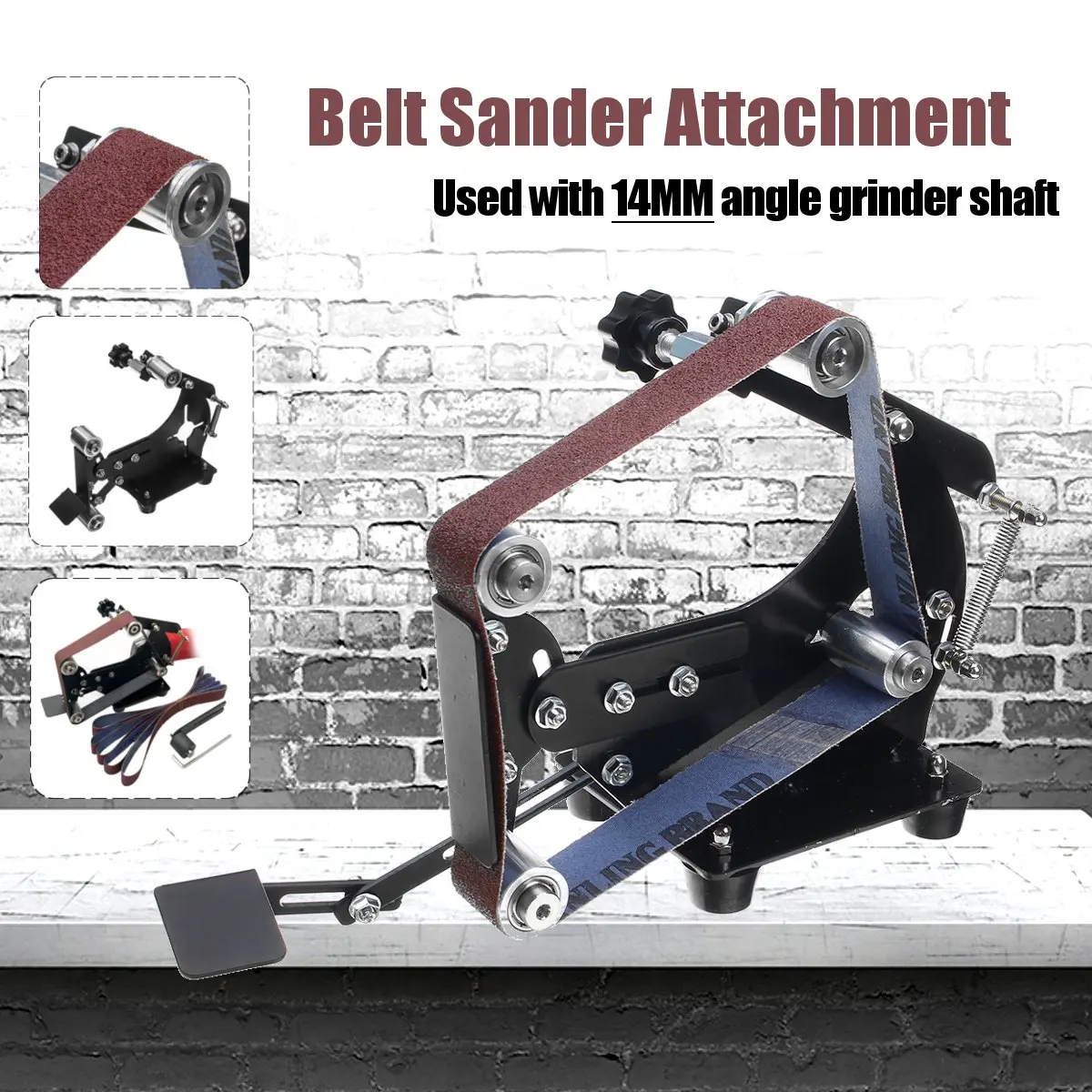 

Angle Adjustable Grinder Into Belt Sander Sanding Supporting Grinding Machine Shaft 14MM Polishing Woodworking Tools