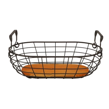 

A01-Storage Basket Desktop Storage Basket Wrought Iron Retro Iron Basket Iron