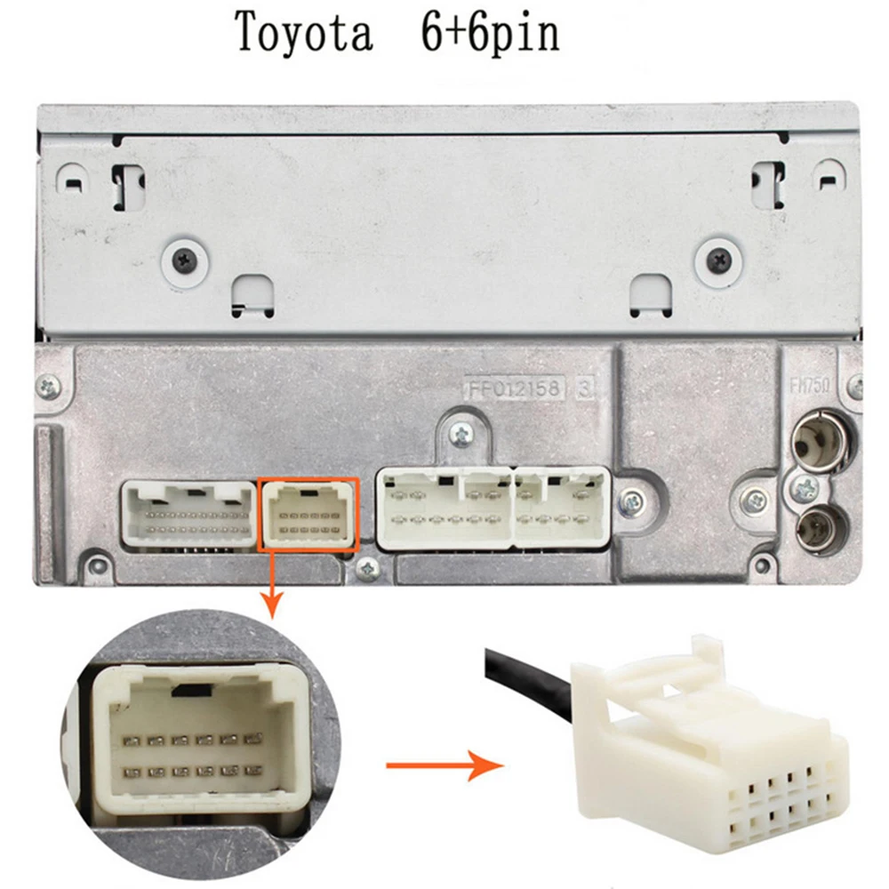 Автомобильный 6+ 6 pin mp3-плеер радио интерфейс Aux USB входной адаптер для Toyota Camry MP3 плеер Замена радио AUX