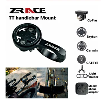 

ZRACE TT Handlebar Computer mount - Black, Out front Mount Holder for iGPSPORT Garmin Bryton GoPro CATEYE Camera