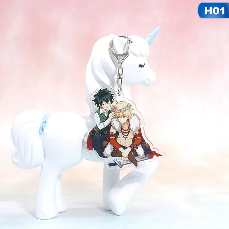 1 шт. аниме My Hero Academy Bakugo Katsuki Todoroki Shoto брелок для ключей