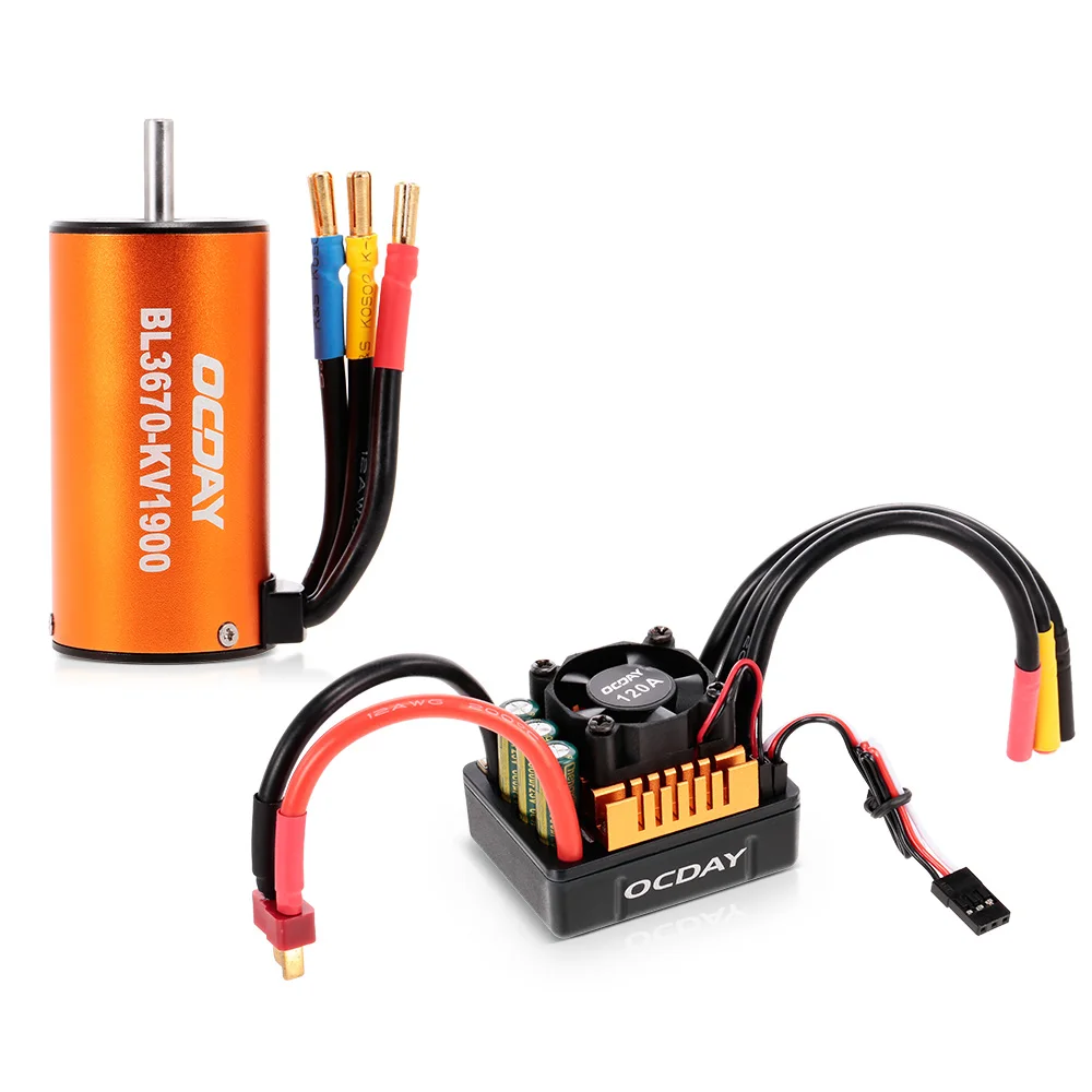 

1900KV 2150KV 2250KV 2650KV Sensorless Brushless Motor with 120A ESC for RC Car 1/8 RC Crawler Car Traxxas Redcat HSP Truck