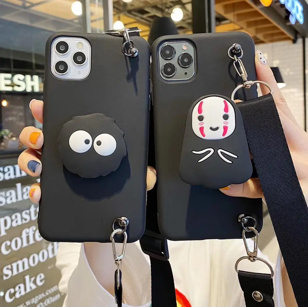 3d Cartoon Cute Funny Faceless Man Doll Strap Ring Soft Silicon Case For  Iphone 13 Pro 12 7 8 Plus 11 Pro Max X Xs Max 3d Cover - Mobile Phone Cases  & Covers - AliExpress