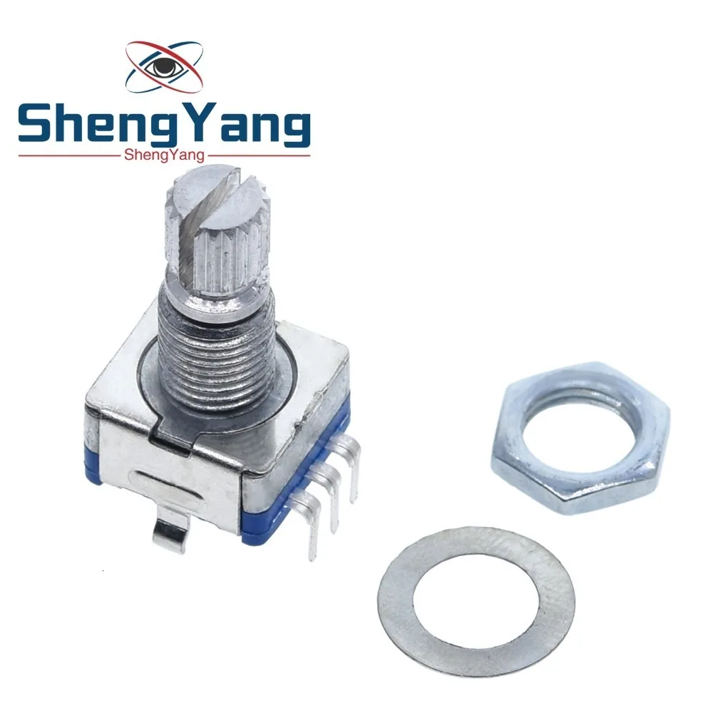 ShengYang 1 шт., Поворотный энкодер, кодовый переключатель/EC11/цифровой потенциометр с переключателем 5Pin длина ручки 15 мм