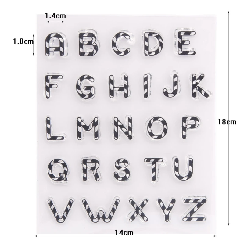 1pcs Alphabet Letter Number Silicone Clear Seal Stamp DIY Scrapbooking Embossing Photo Album Decorative Paper Card Craft