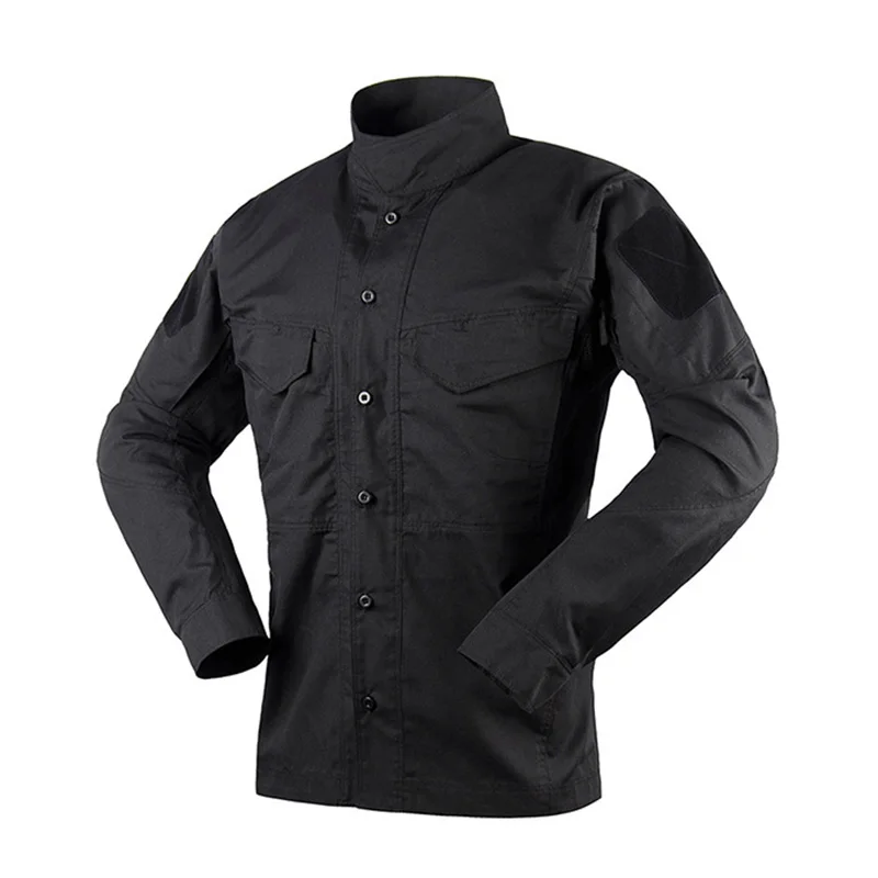 Camisa tática militar para homens, manga comprida, esporte ao ar livre, combate de batalha, uniforme BDU, caminhadas, jaqueta de caça